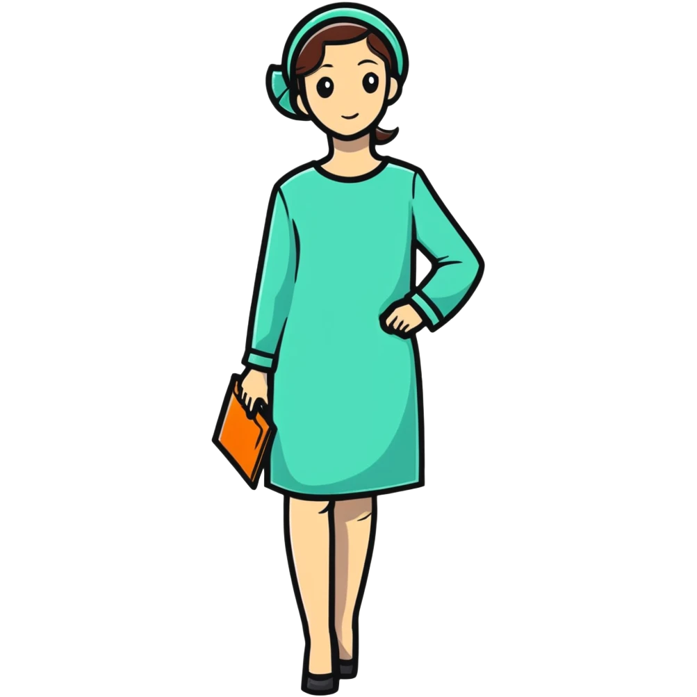 fashionable colorful dress with long sleeves emoji