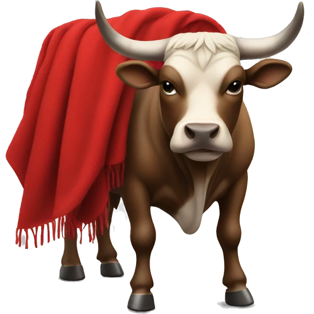 bull next to red blanket emoji