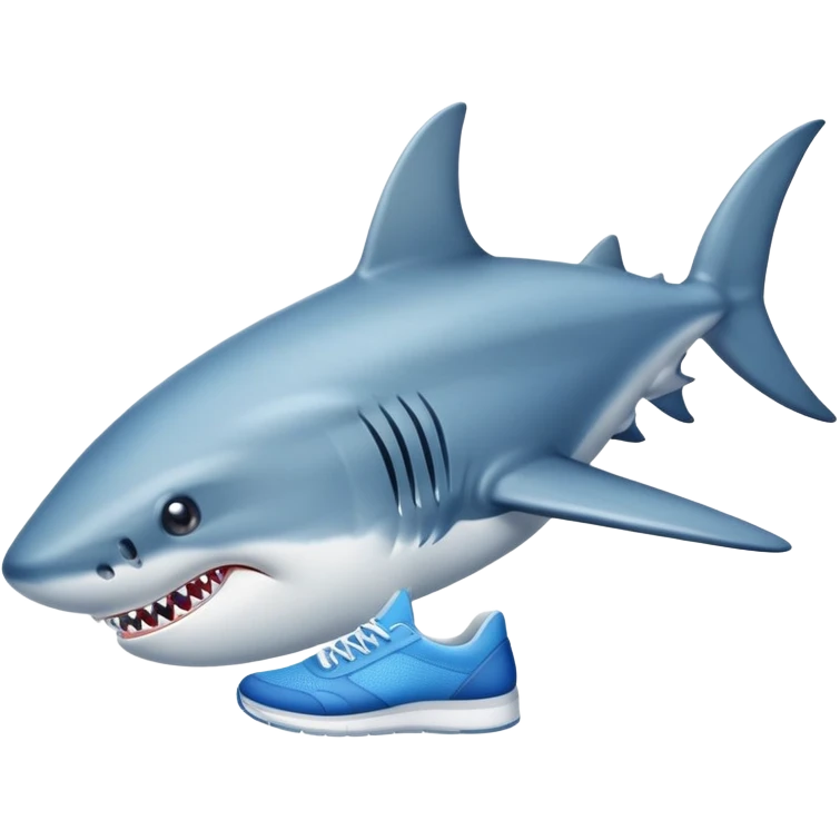Tiburón con zapatillas  emoji