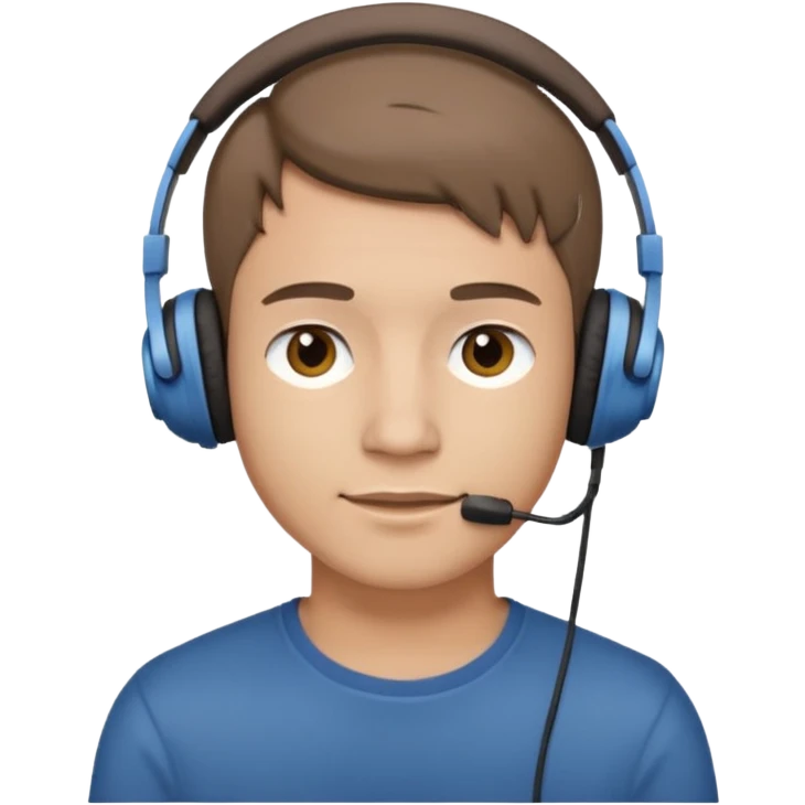 A guy with headphones emoji
