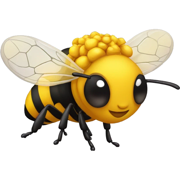 Abeja con un corazon emoji
