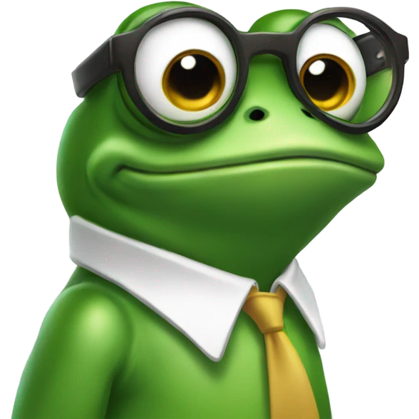 geeking frog emoji