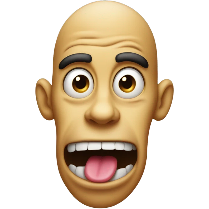 long Tongue out crazy guy emoji