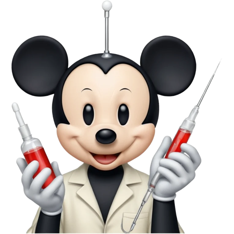 Mickey mouse shooting drugs emoji