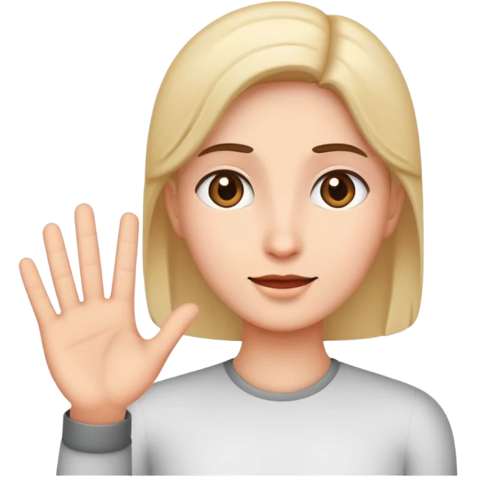 Saying hello  emoji