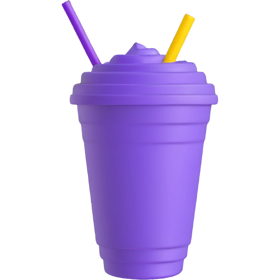 purple drink in styrofoam cup emoji