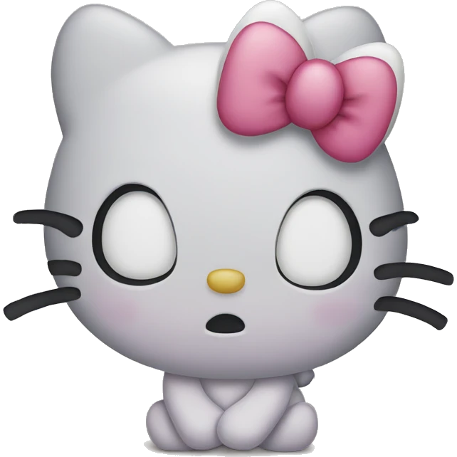 Sad hello kitty emoji
