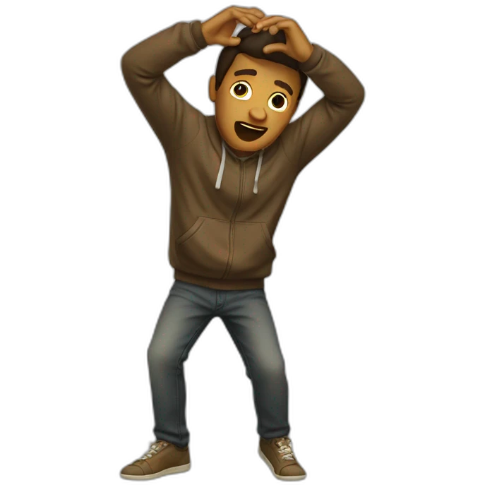homme qui fait un dab emoji