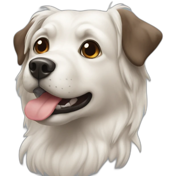 Chien qui rigole emoji