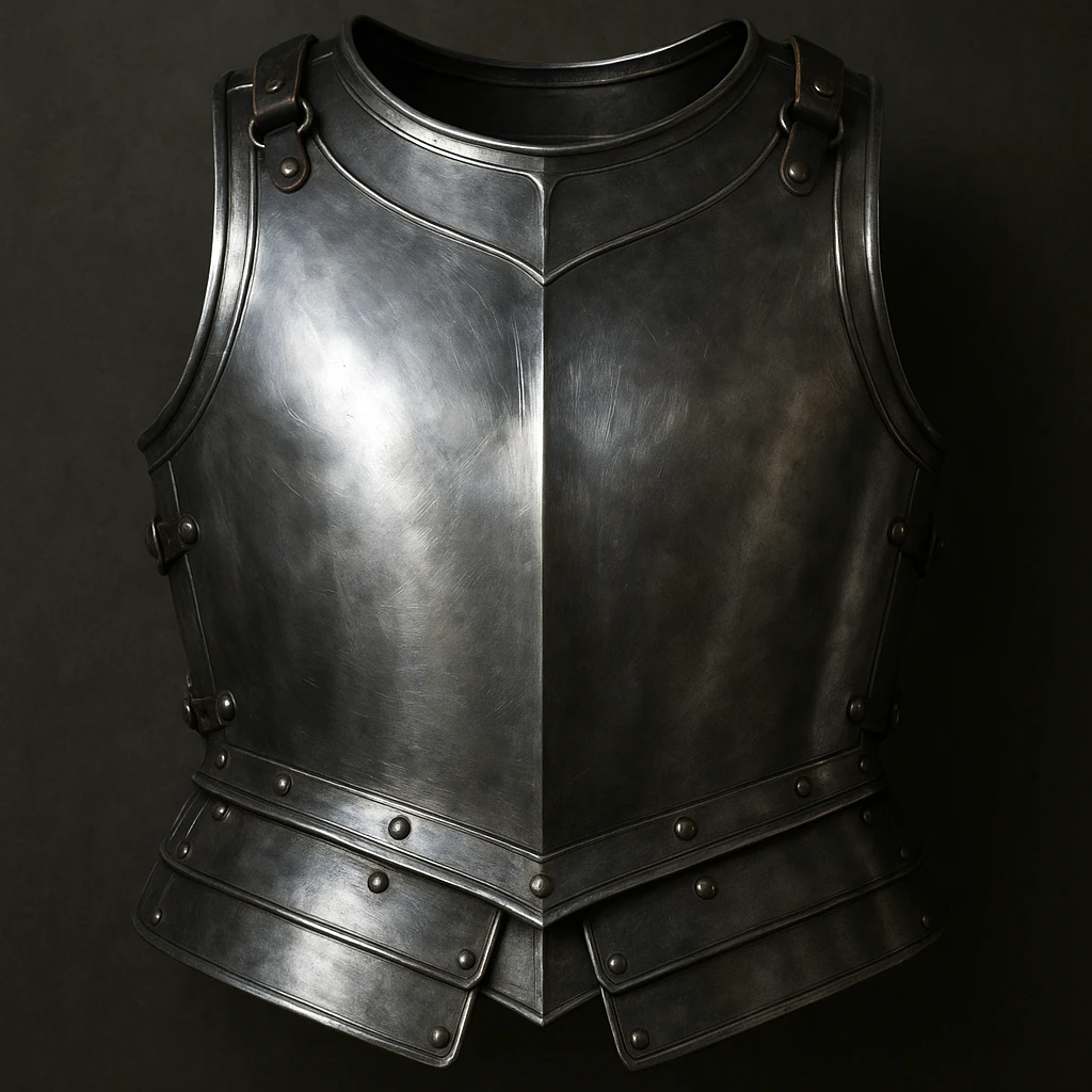 steel chestplate armour, highly detailed, realistic, metallic shine emoji