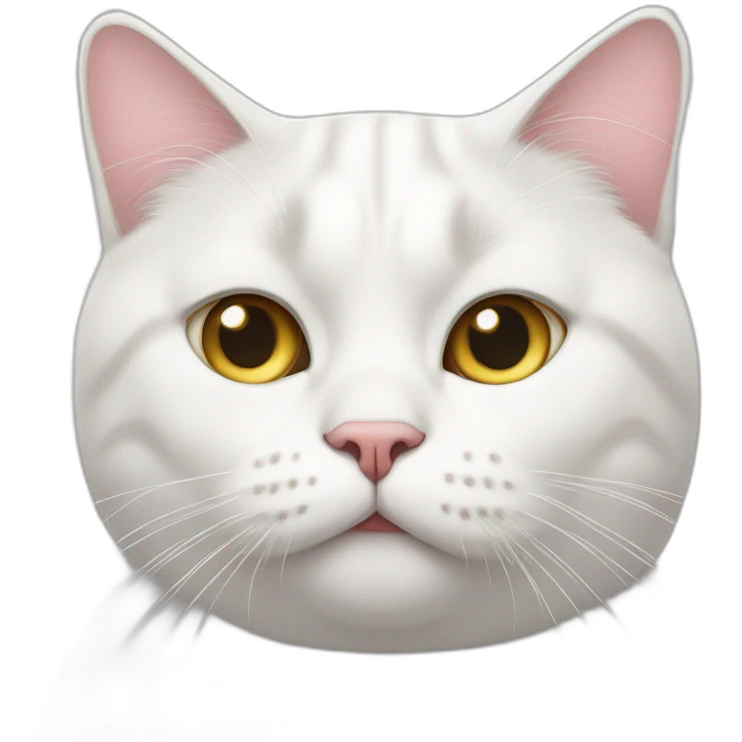 Fat White cat emoji
