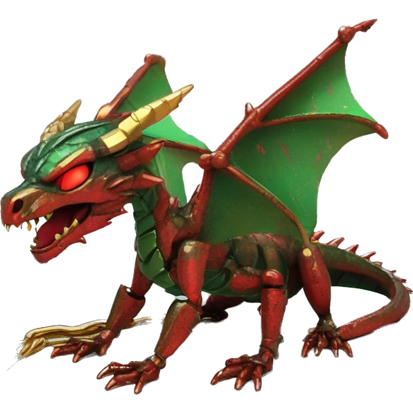 Dragon puppy scorpion Black red gold green rusty grunge effect scratched patina rat mouse scorpion tail stinger gangsta gangster hip hop gold chain mechanical cyborg pixel 3d render low poly emoji