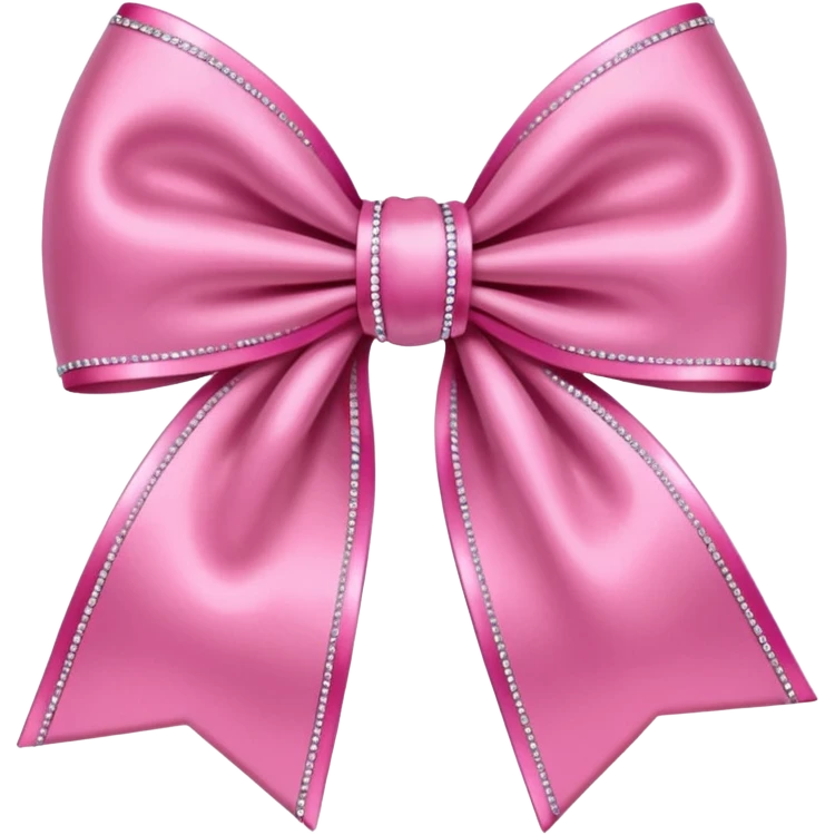 pink sparkling bow emoji
