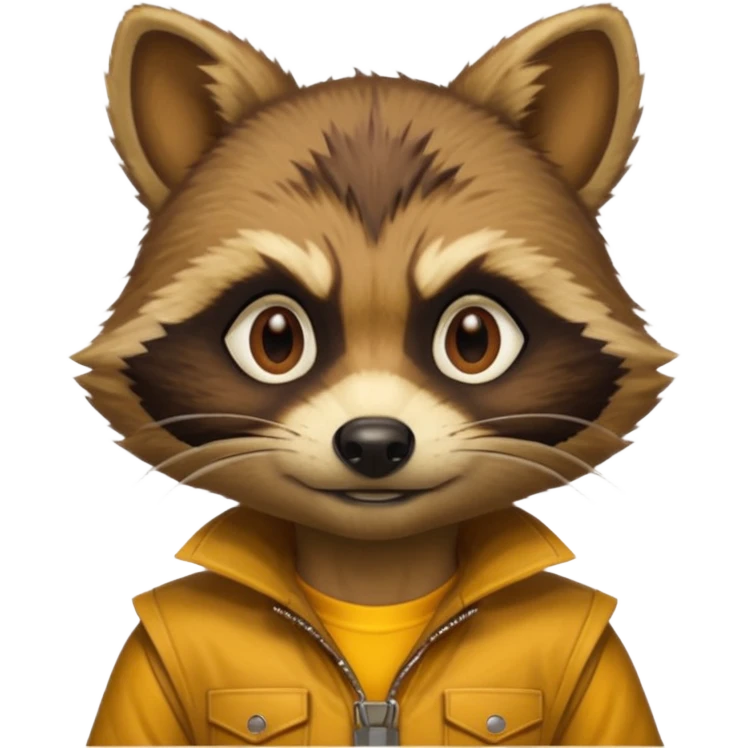 Rocket Raccoon, yellow shirt emoji