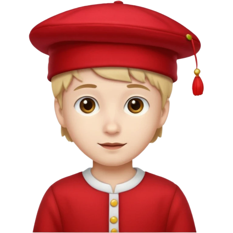 red hat and red dress boy emoji