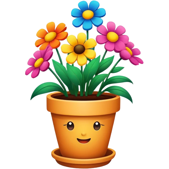 flowers in a flowerpot emoji