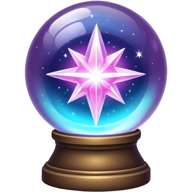 A mystical crystal ball with glowing energy inside emoji