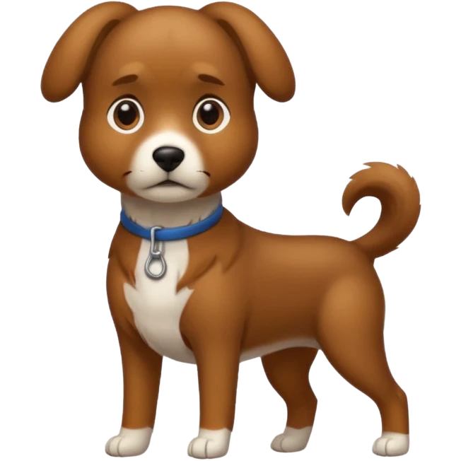 Dog with pitch ￼ emoji