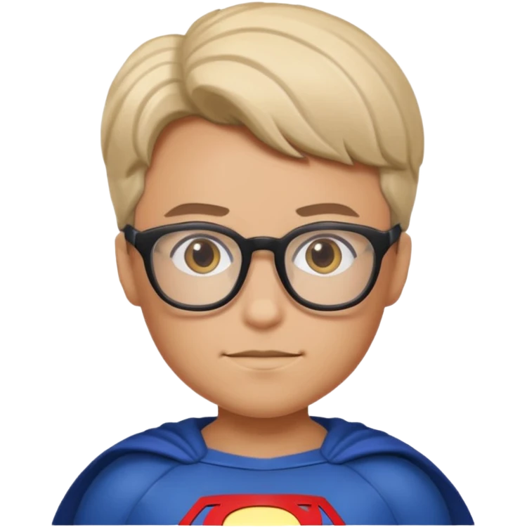 Glasses-Wearing super Heroe emoji