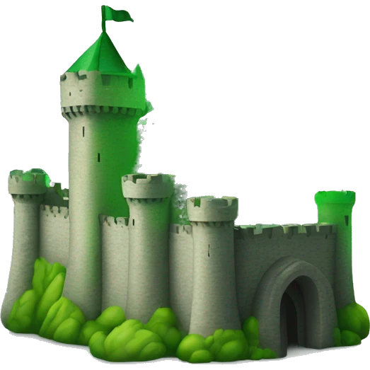 castle in green fire emoji