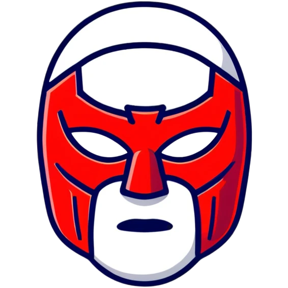 red and black luchador mask emoji