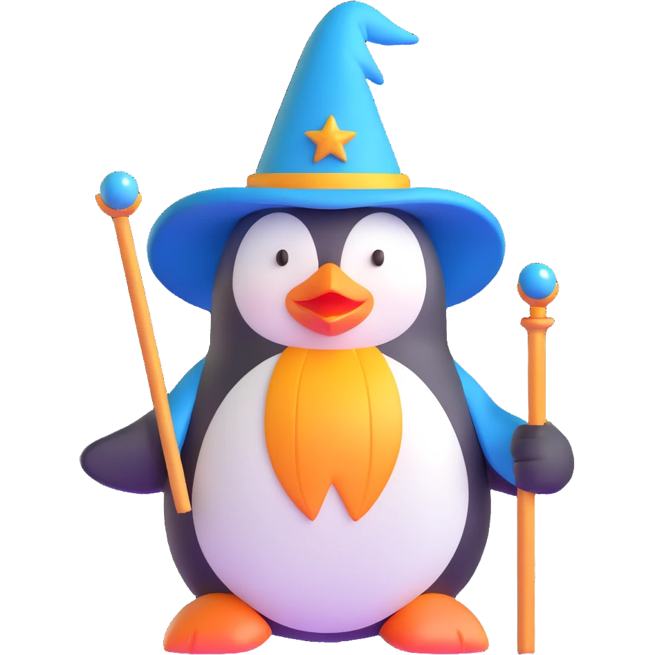 penguin wizard emoji