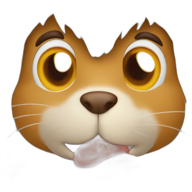 Squirrel eating a hot dog emoji