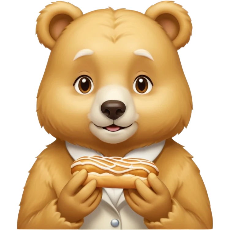 Butterscotch éclair and white female  bears combined  emoji