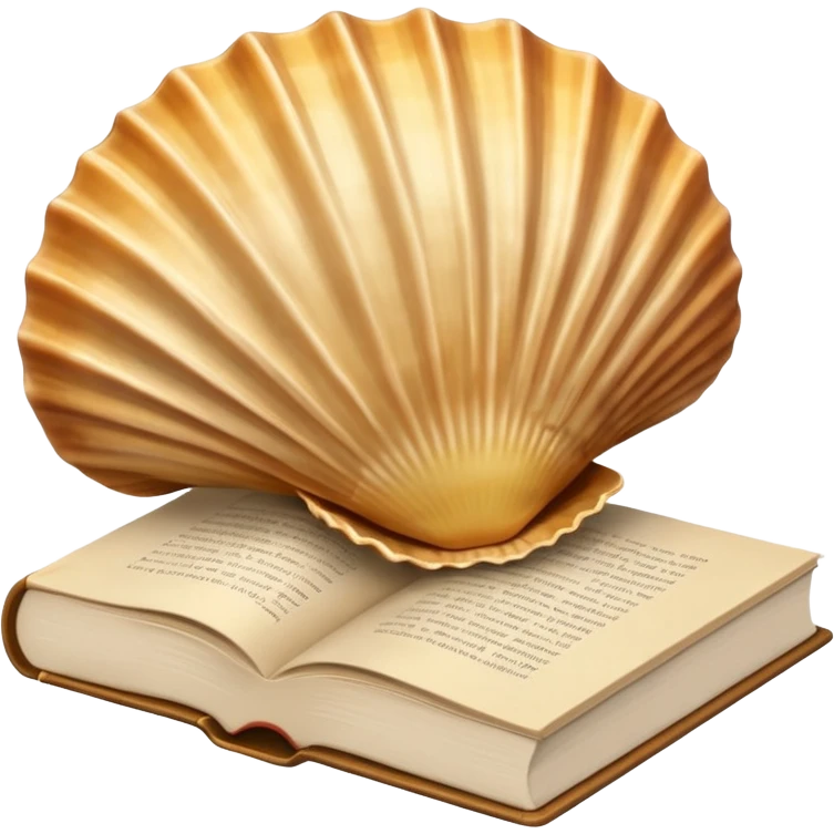 OpenSea shell with book inside beige satin emoji