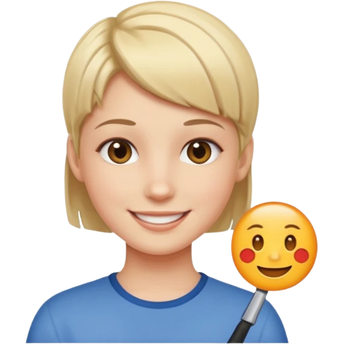 girl with boy cut emoji