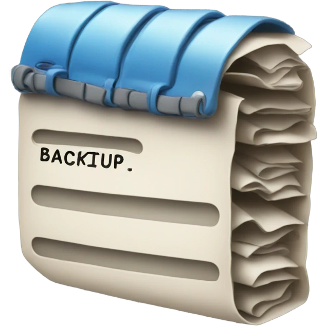 text "Backup" emoji
