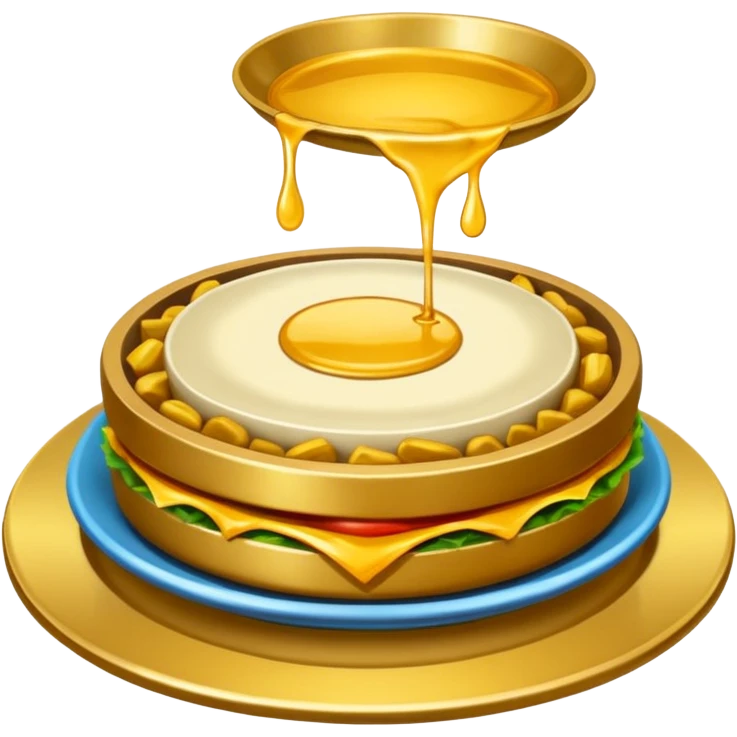 oro en un plato de comida emoji