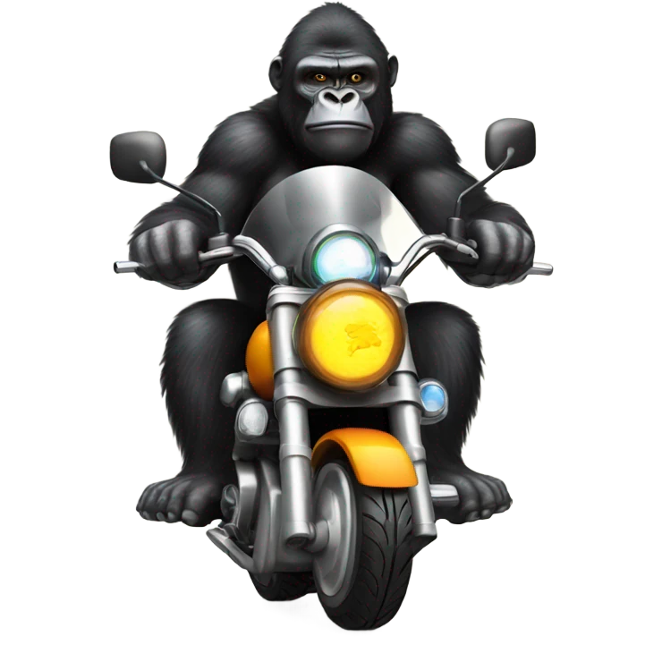 Gorilla on motorcycle  emoji