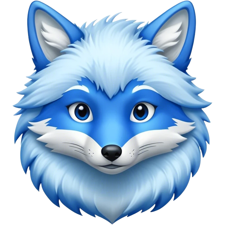 blue fox emoji