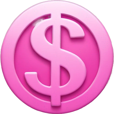 Pink dollar sign emoji