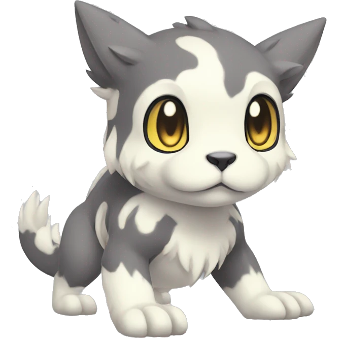 Kawaii cool Digimon-Pokémon-animal full body emoji