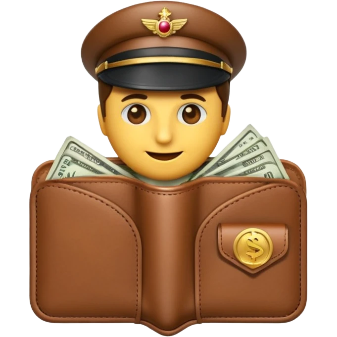 Aviator money emoji, wallet full of cash, casino vibe, premium 3D emoji style, clean, no background
 emoji