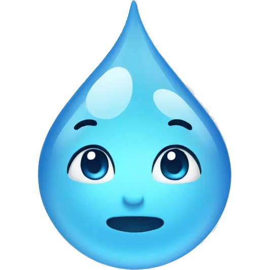 water droplet on face emoji