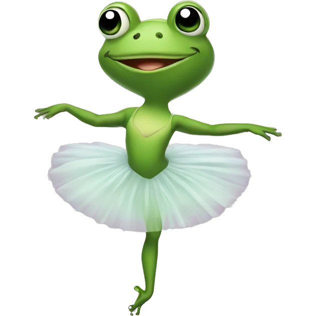 frog as ballerina emoji