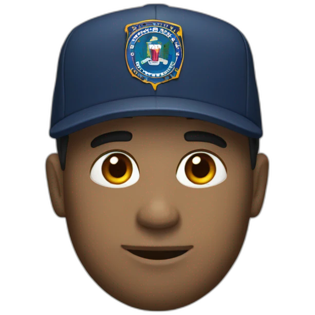 man with FBI cap emoji