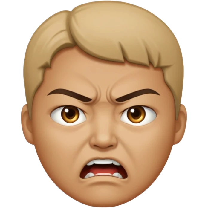 Angry face with "씨발" on mouth emoji