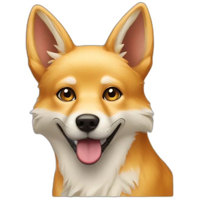 Blond Fox Dog hybrid emoji