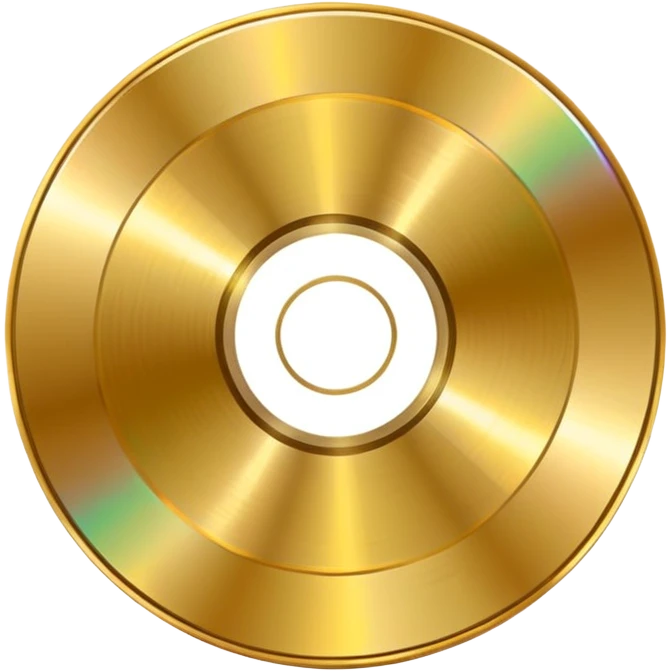 gold CD with a scratch emoji