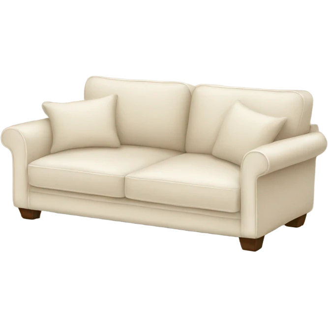 White beige sofa and armchair  emoji