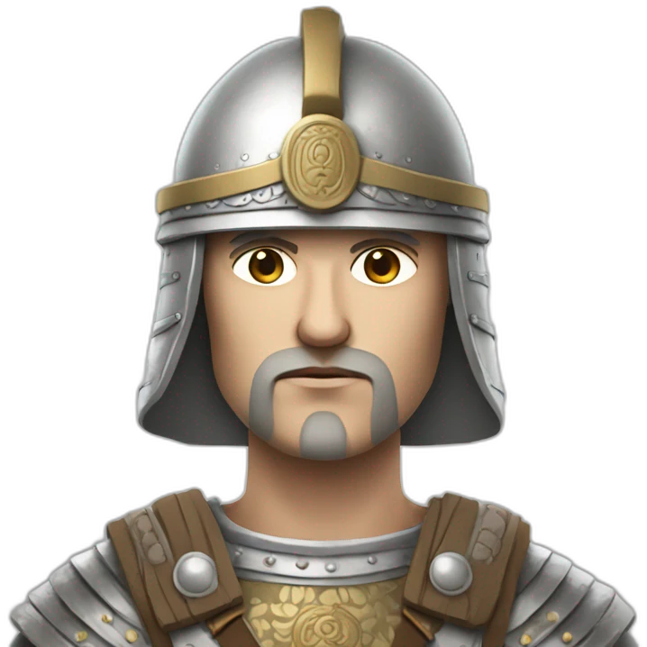6th century slavic soldier with white skin facing forward emoji