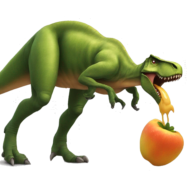 Dinosaur eating croison emoji