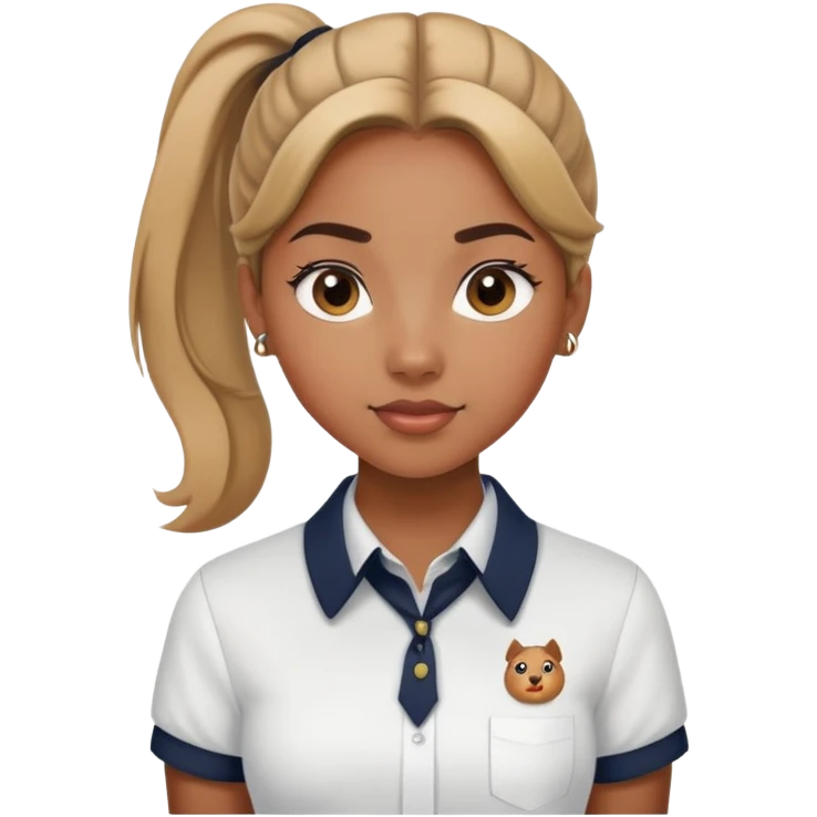 Black preppy girl emoji