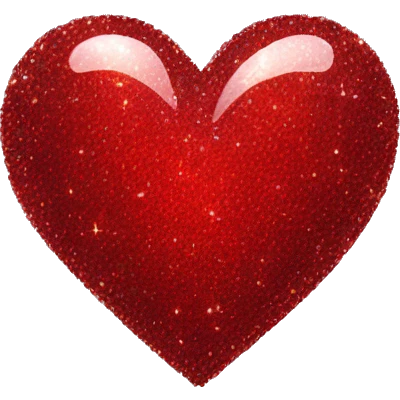 red sparkle heart  emoji