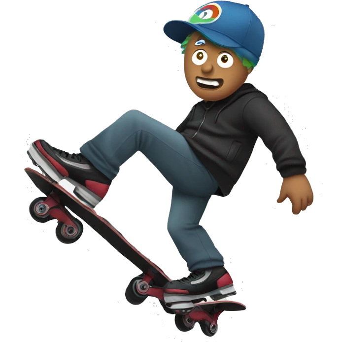 Jimmy from south park on roller blades emoji