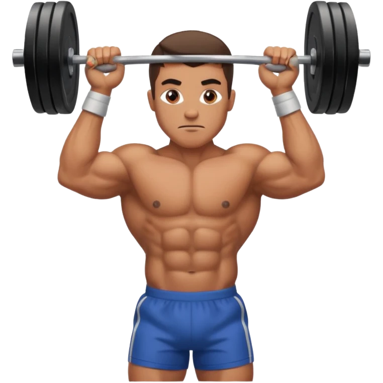 a naked man weightlifting emoji